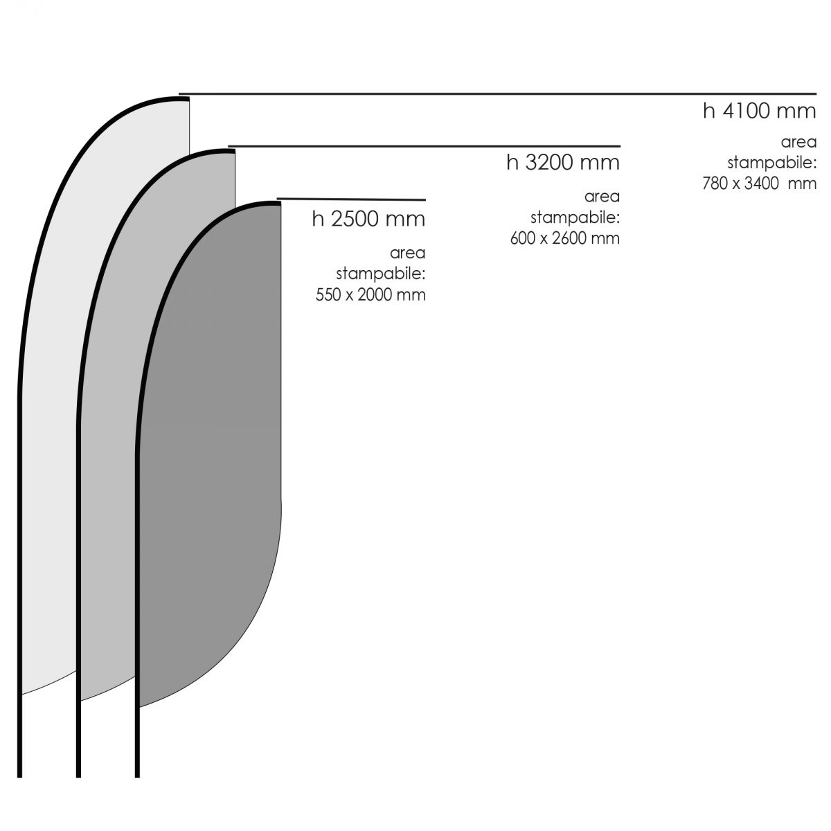 Bandiera Piuma Personalizzata 8FT Con Palo - Pubblicità Per Negozi Ed Eventi - Foto 6