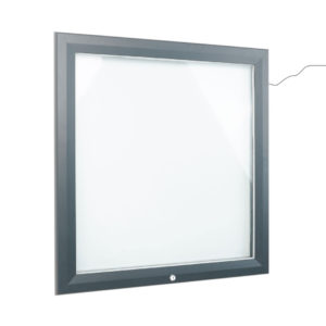 bacheca da muro led con finitura grigia antracite