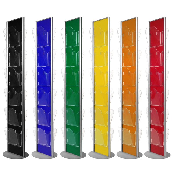 Espositore girevole serie COLOR in plexiglass colorato bifacciale