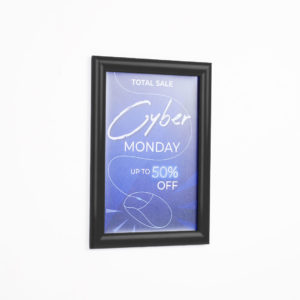 cornice a scatto per poster pubblicitari color nero