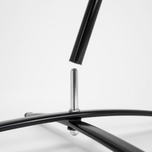 base in metallo a croce finitura nera