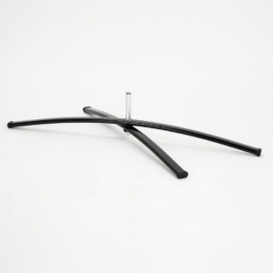 base in metallo a croce finitura nera mezza chiusa