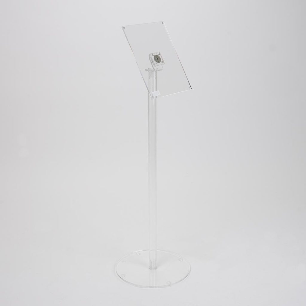 leggio da terra in plexiglass