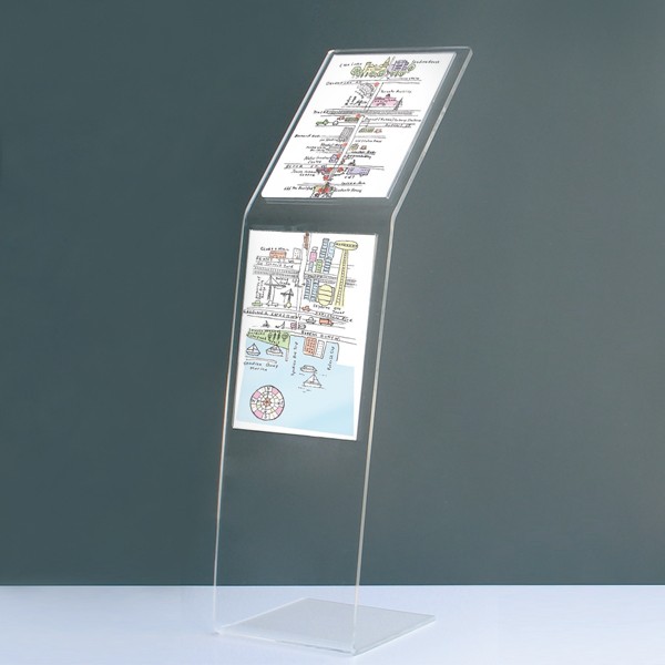 YongPan 5 Espositori Da Tavolo In Acrilico A V 90x60mm - Porta Cartello Bifacciale Per Prezzi E Info