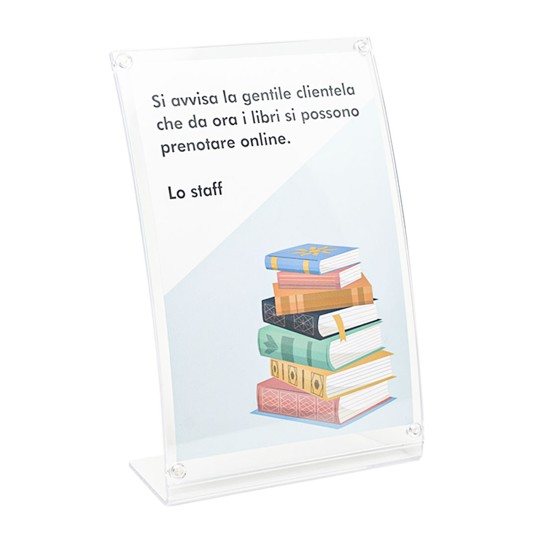 Cornice Portafoto Bifacciale In Acrilico Trasparente – Formato A4 E A6, Espositore Da Tavolo Con 4 Viti, Ideale Per Menu, Certificati, Foto