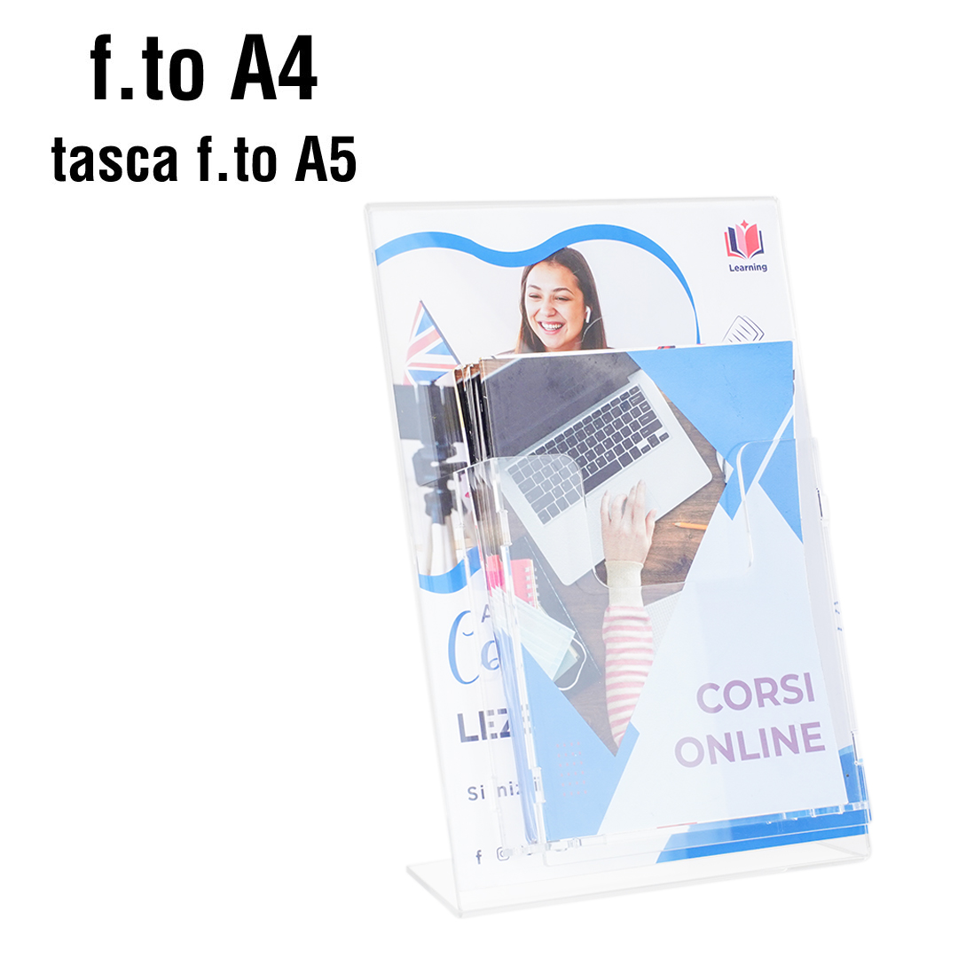 Espositore Porta Avvisi InUno Info Junior - 4 Cornici A Scatto - A4 Verticale - Silver - Studio - Foto 7