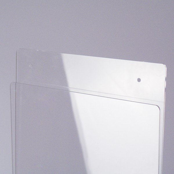 SIGEL TA240 Porta-avvisi / Porta-stampati da parete con 2 fori per A4 accrilico trasparente 