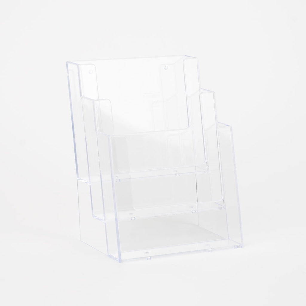 porta deplaint da banco in plexiglass trasparente a4