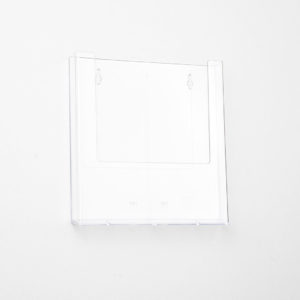 porta depliant da muro in plexiglass trasparente fissabile