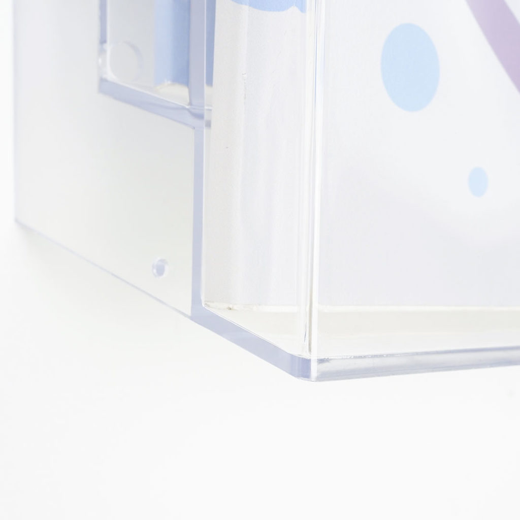 angolo plexiglass porta depliant da muro