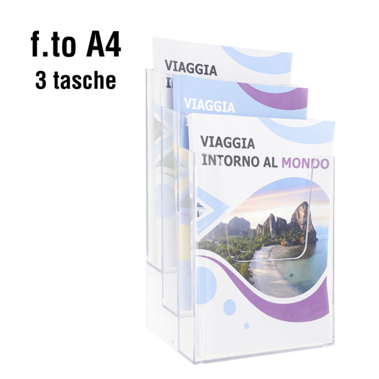 Portadepliant da parete 3 tasche formato A4