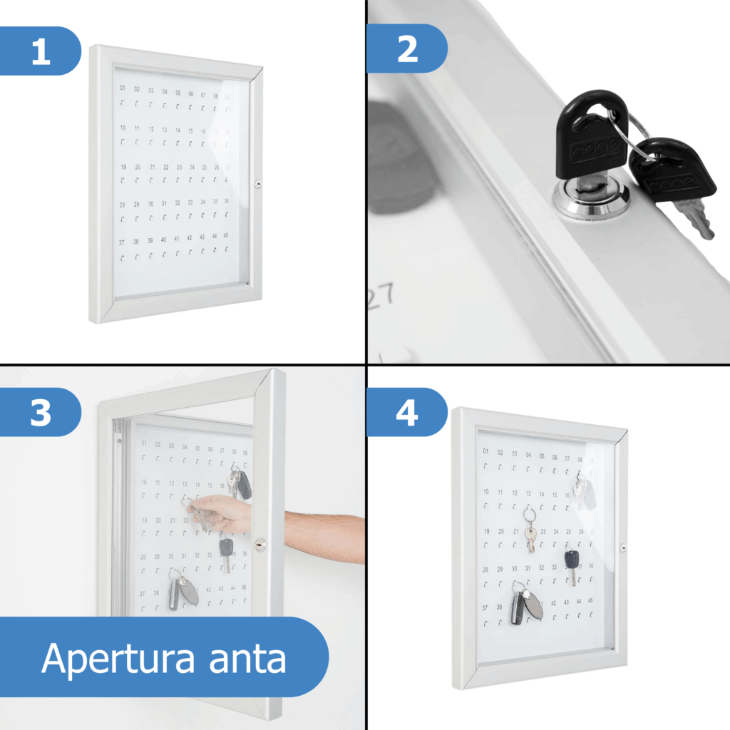 Apertura anta bacheca