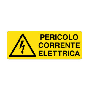 cartello pericolo corrente elettrica