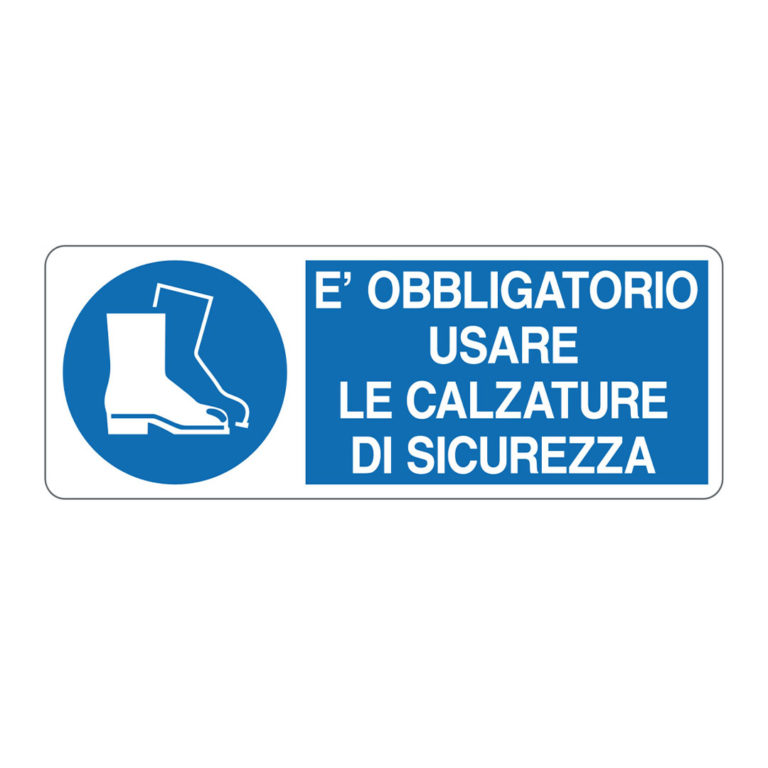 cartello obbligo calzature sicurezza