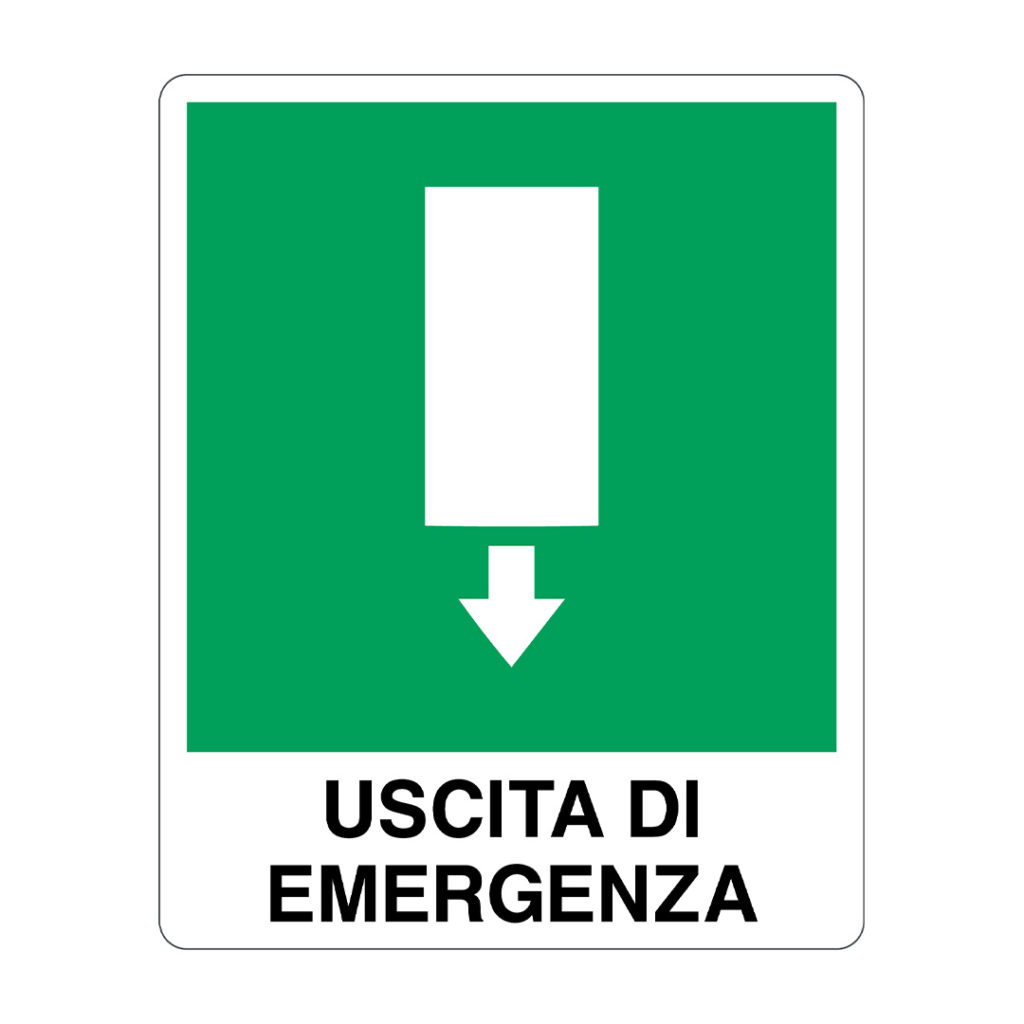 cartello uscita emergenza