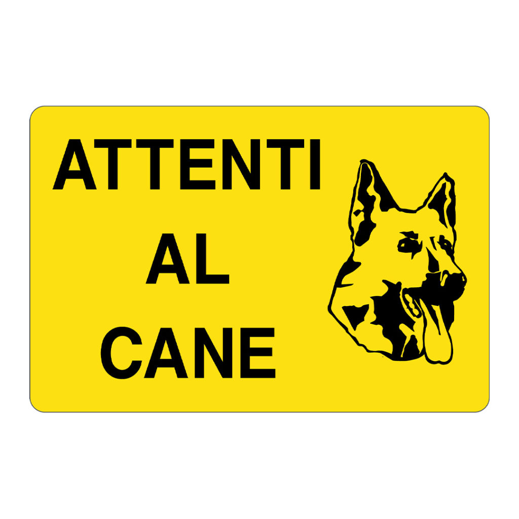 cartello attenti al cane