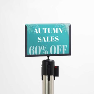 porta avvisi per colonnine segnapercorso con nastro 5 metri