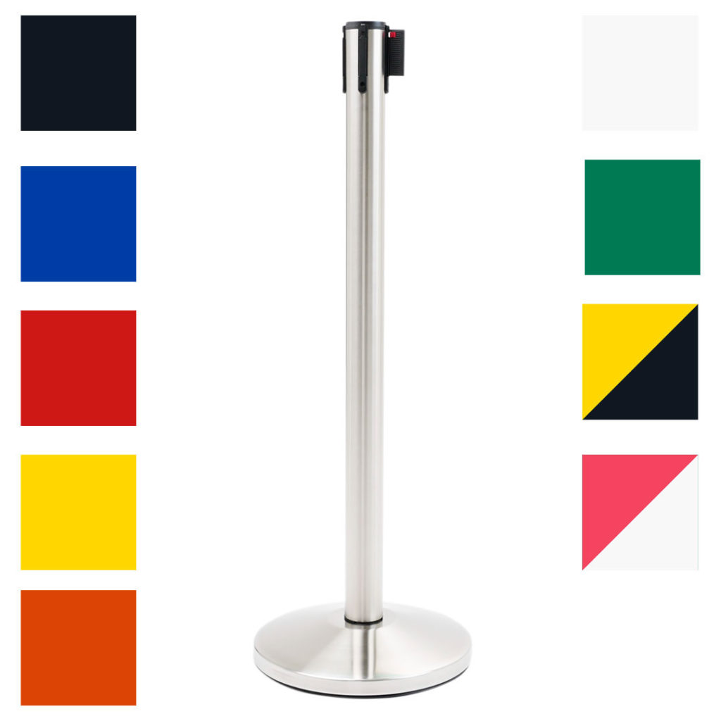 colonnina autoportante con colori nastri disponibili