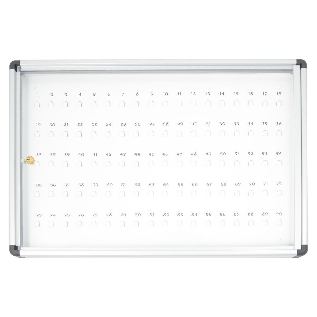 Bacheca Portachiavi Con 45 Ganci Numerati - Bianco Con Anta Bloccabile - Foto 9