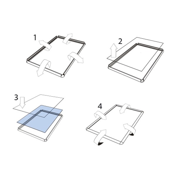 Cornice a leggio f.to A2 con doppio montante