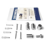 Distanziali In Alluminio Satinato 13x19 Mm - Confezione Da 4 Pezzi Per Targhe E Tabelle - Foto 3