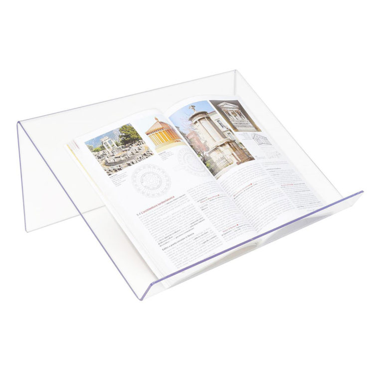 leggio da tavolo in plexiglass trasparente porta libro