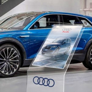 leggio in plexiglass con logo