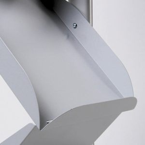 Espositore da terra pieghevole ZIG ZAG con 6 ripiani porta brochure A4