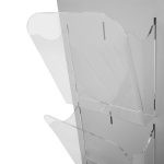 tasche in plexiglass trasparente per espositore verticale