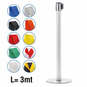 colonnina segna percorso con nastro