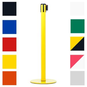 colonnina autoportante con nastro gialla