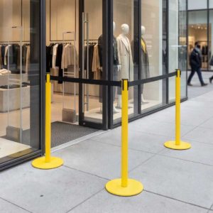 colonnina segnapercorso gialla con base piatta