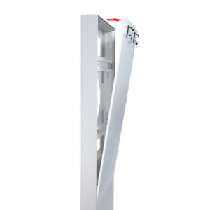Totem digitale porta monitor da 43", 50" e 55" apertura pratica