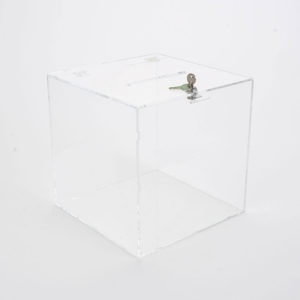 urna in plexiglass quadrata trasparente