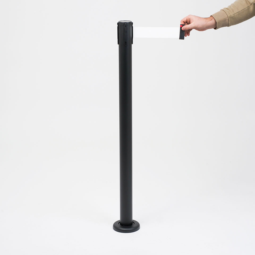 Dissuasori Di Parcheggio In Metallo - Paletti Per Vialetti, Nastro Riflettente Giallo/nero, Altezza 55/75 Cm