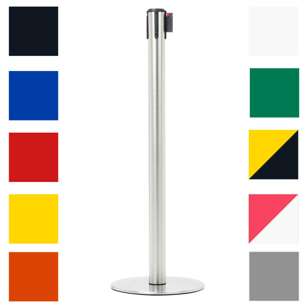 colonnina silver spazzolata con base anti inciampo