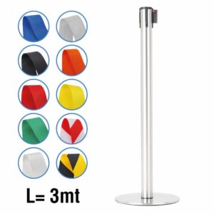 colonnina con nastro segna percorso