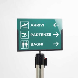 porta avvisi A3 orizzontale per colonnine con nastro 5 metri