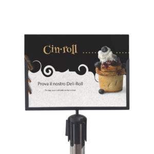 porta avvisi per colonnine con nastro 3 metri