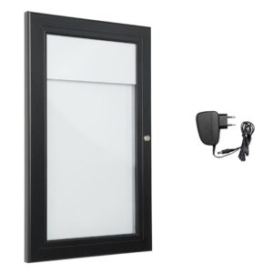 bacheca da esterno nera porta menu kit led