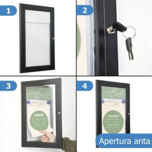 Istruzioni apdertura anta bacheca