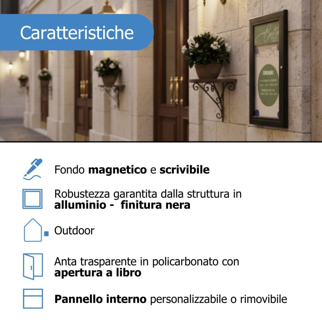 Caratteristiche bacheca