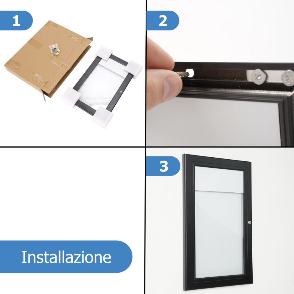 Istruzioni di installazione bacheca