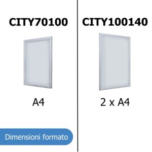 Dimensioni formato bacheche disponibili a catalogo