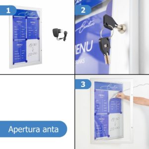 Apertura anta bacheca