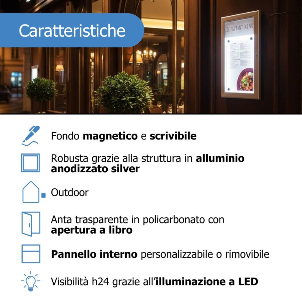 Caratteristiche bacheca led