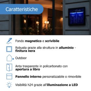 caratteristiche bacheca led