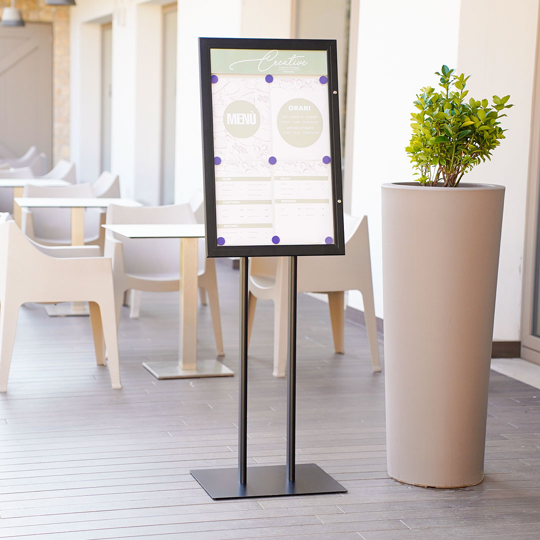 Bacheca Esterni Formato 4xA4 - Profilo Nero Con Serratura, Per Menu Ristoranti - Foto 14