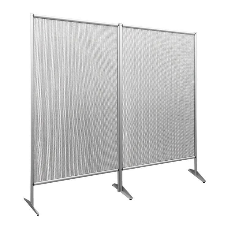 pannello divisorio doppio in lamiera microforata