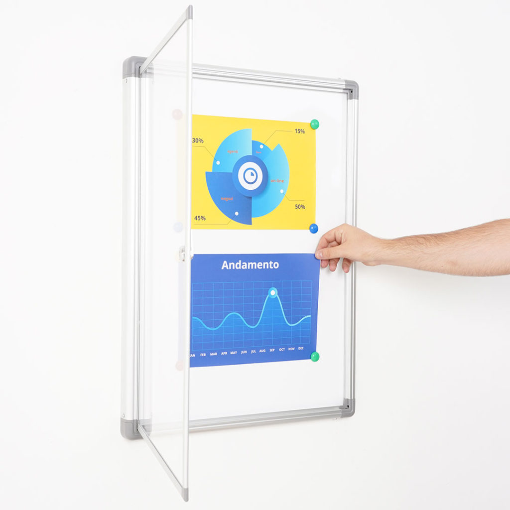 Bacheca magnetica con ante scorrevoli SLIDE - iWird